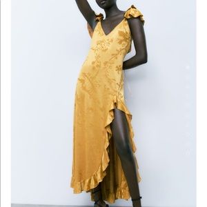 Jacquard Ruffle Dress - Zara